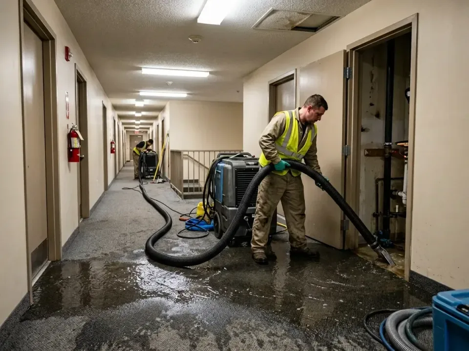 multi-unit-apartment-hallway-f-005 — frequently asked questions, Emergency Burst Pipe Water Extraction & Removal in Jim Thor…